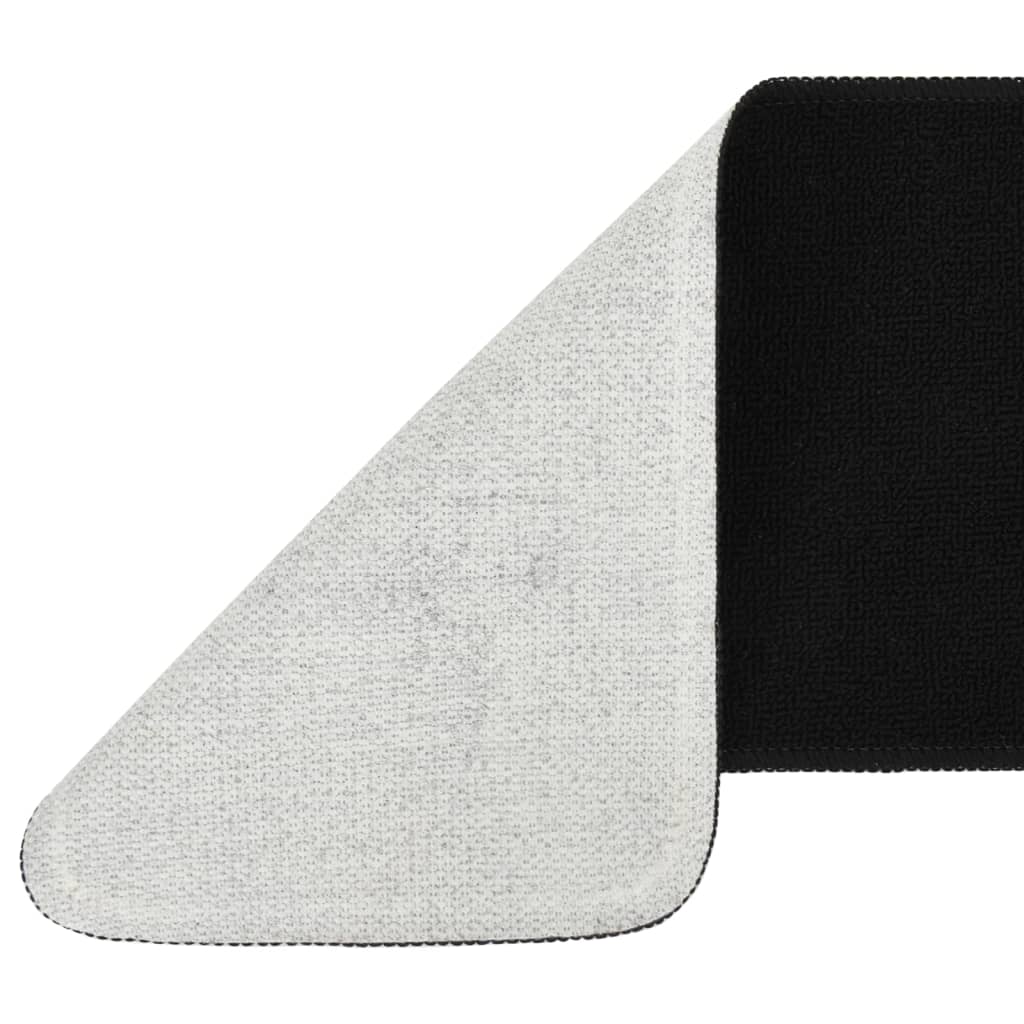 skridsikre trappemåtter 15 stk. 75x20 cm rektangulær sort
