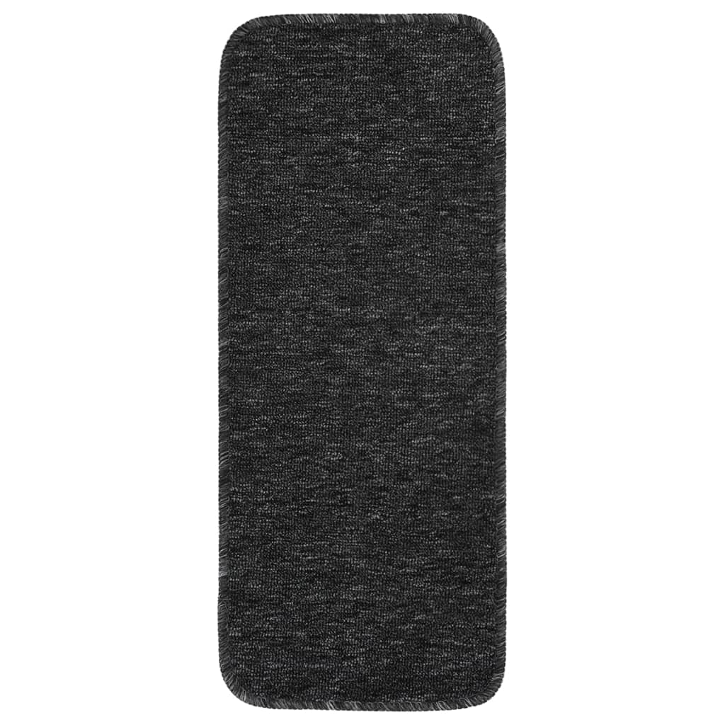 skridsikre trappemåtter 15 stk. 60x25 cm rektangulær antracit