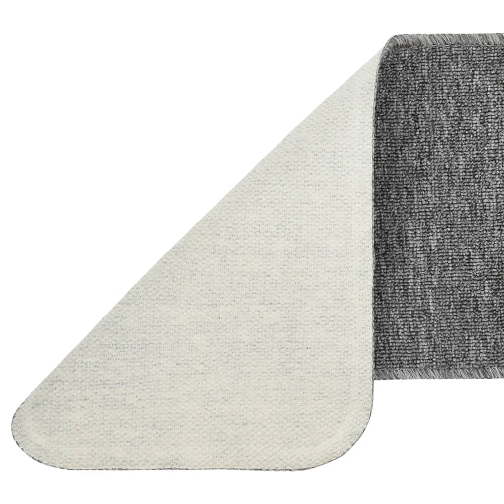 skridsikre trappemåtter 15 stk. 60x25 cm rektangulær grå