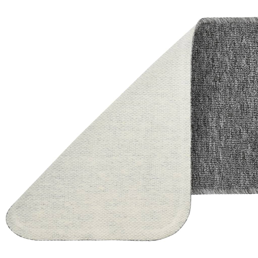 skridsikre trappemåtter 15 stk. 75x20 cm rektangulær grå