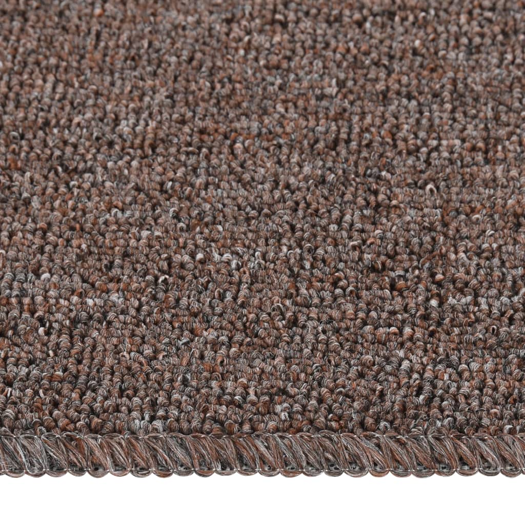 skridsikre trappemåtter 15 stk. 60x25 cm rektangulær brun