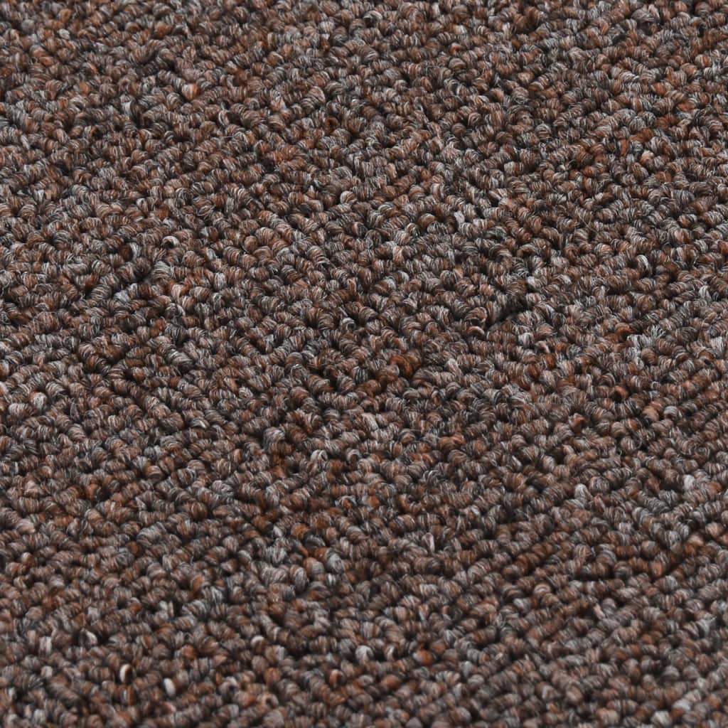 skridsikre trappemåtter 15 stk. 60x25 cm rektangulær brun
