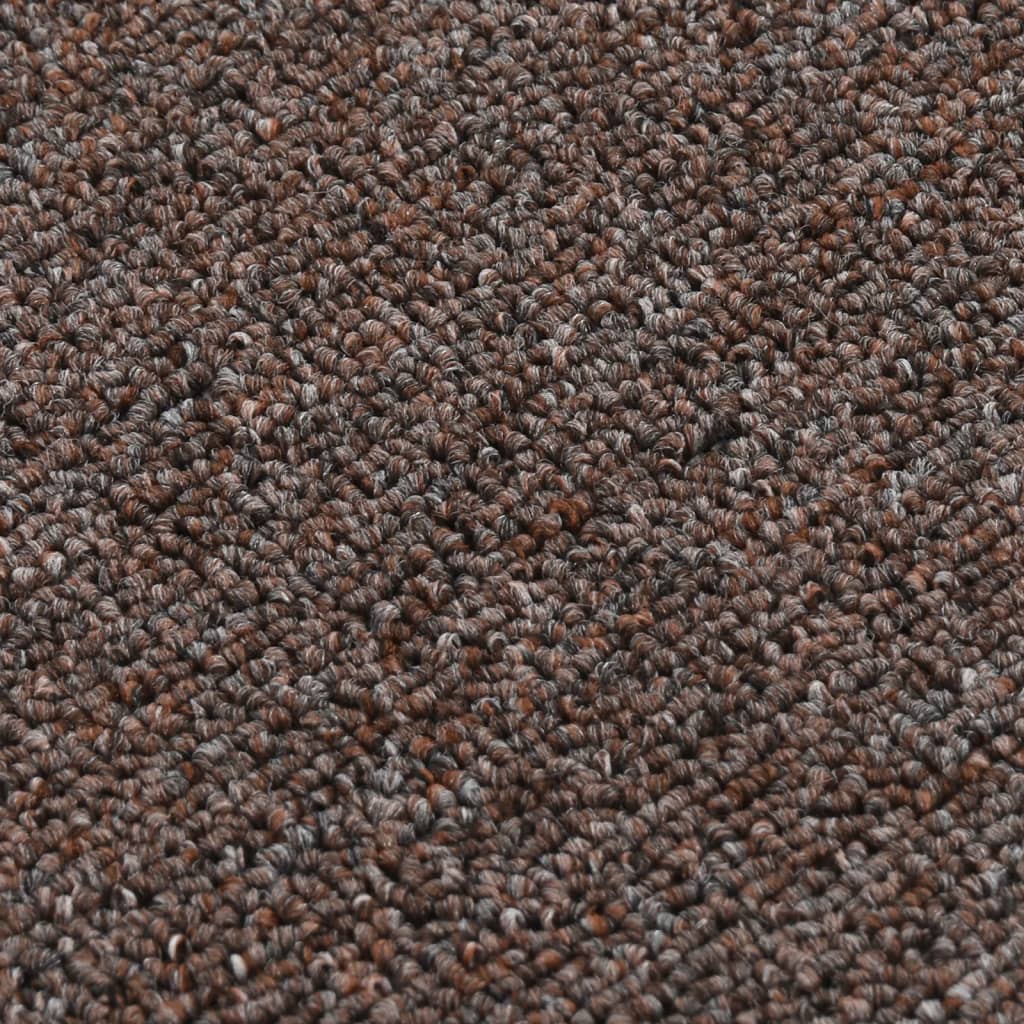 skridsikre trappemåtter 15 stk. 75x20 cm rektangulær brun