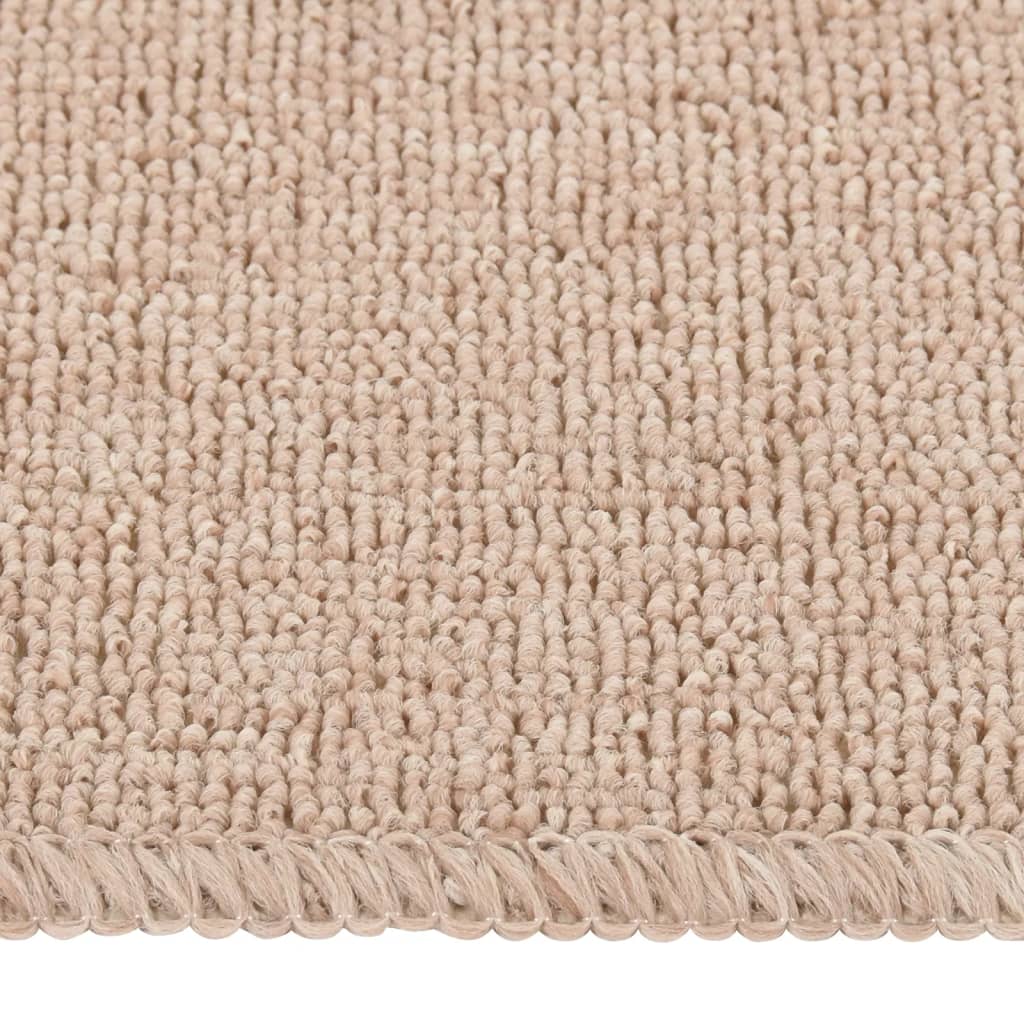skridsikre trappemåtter 15 stk. 60x25 cm rektangulær beige