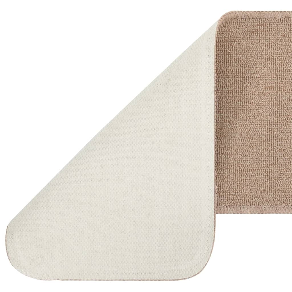 skridsikre trappemåtter 15 stk. 60x25 cm rektangulær beige
