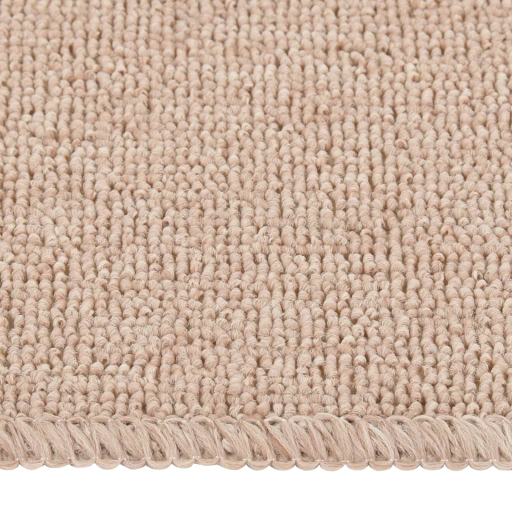 skridsikre trappemåtter 15 stk. 75x20 cm rektangulær beige