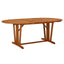 havebord 200x100x75 cm massivt eukalyptustræ