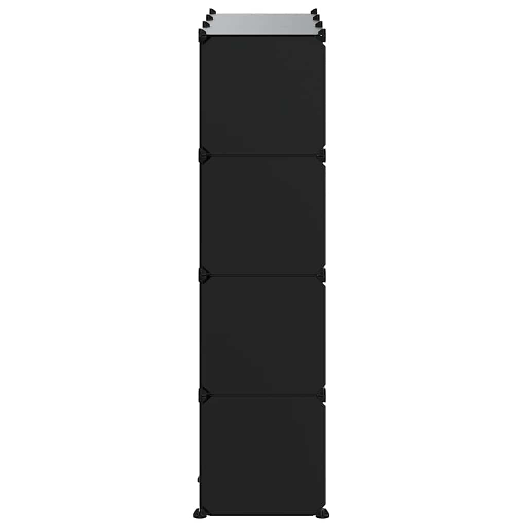 kubeformede opbevaringskasser 12 stk. PP sort