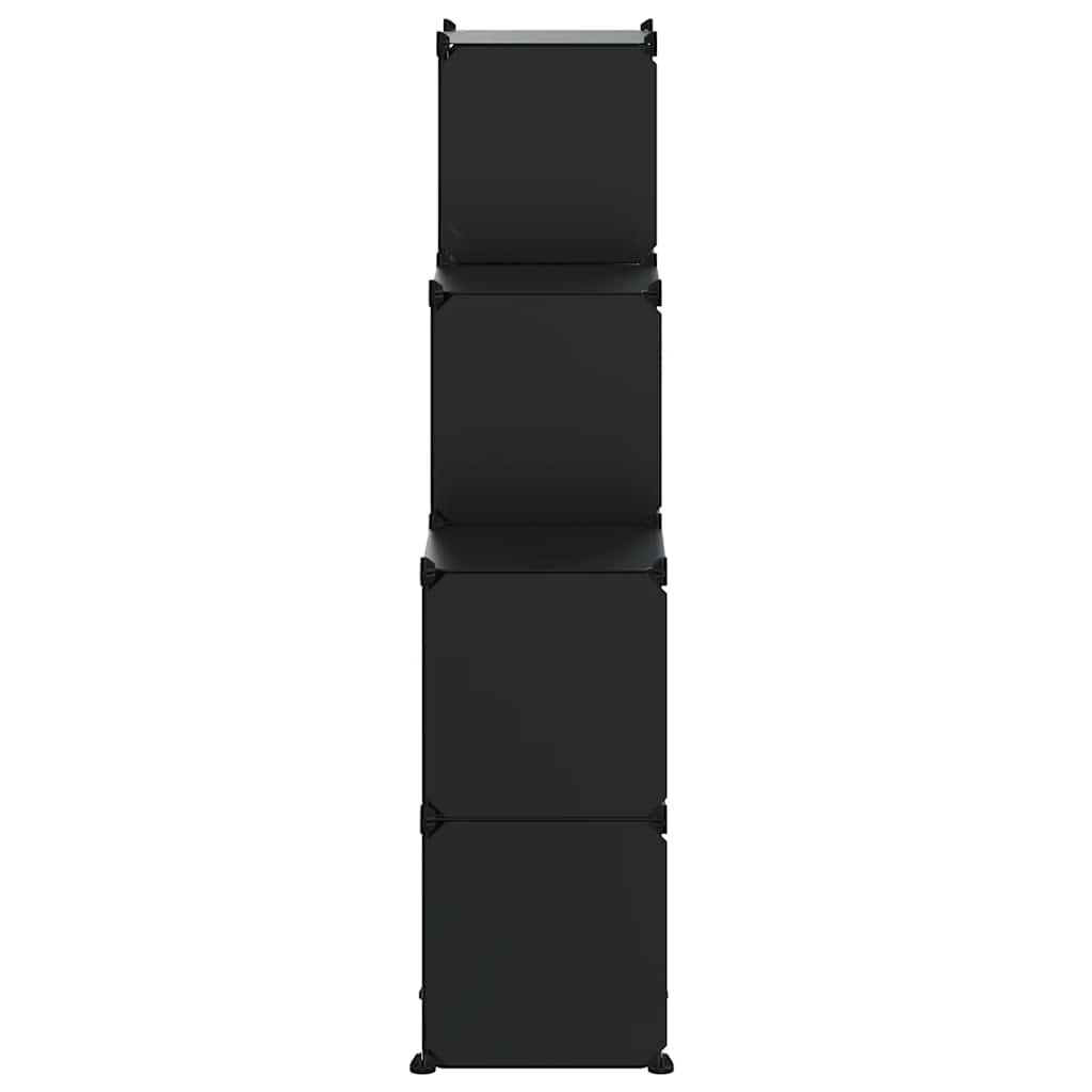 kubeformede opbevaringskasser 9 stk. PP sort