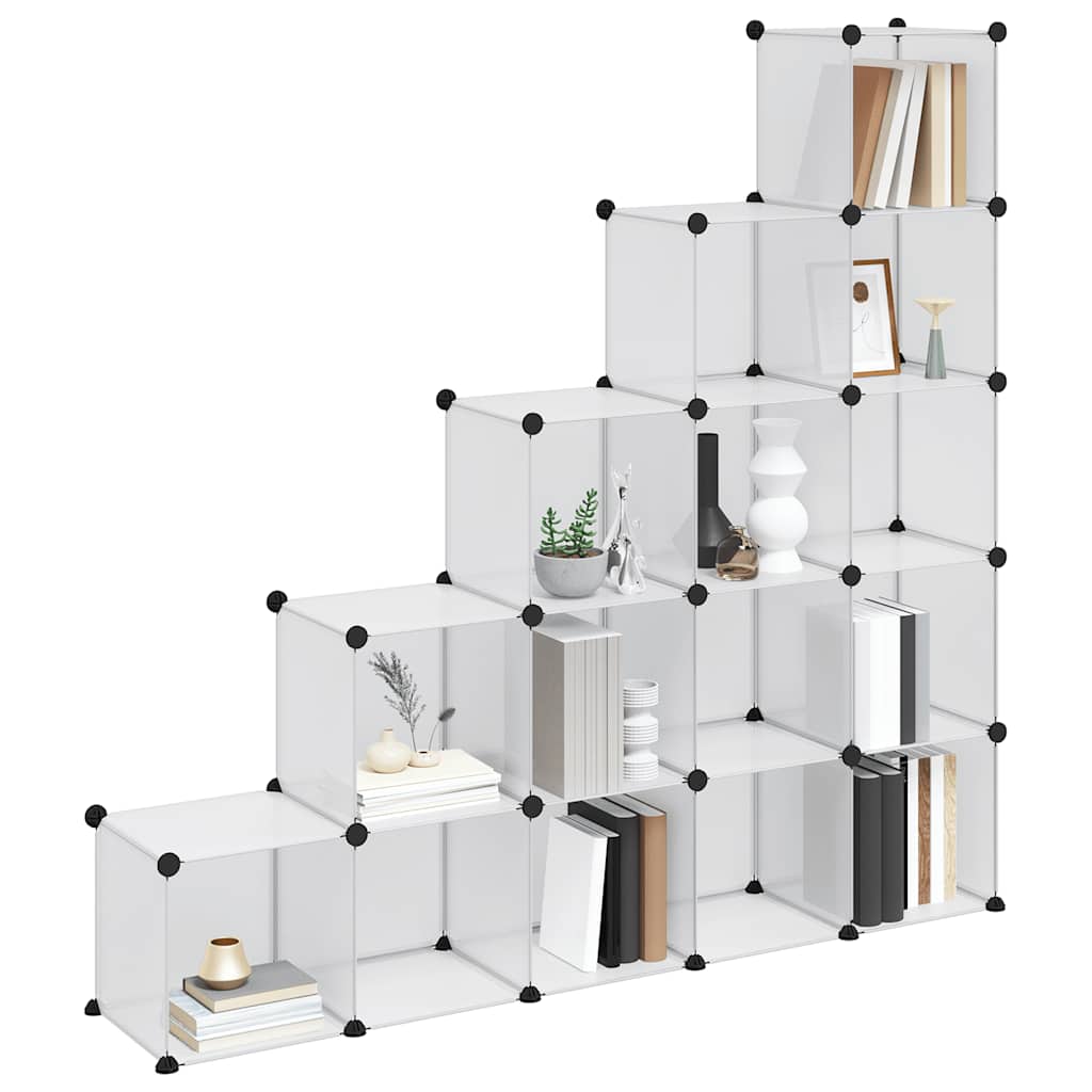 kubeformede opbevaringskasser 15 stk. PP transparent