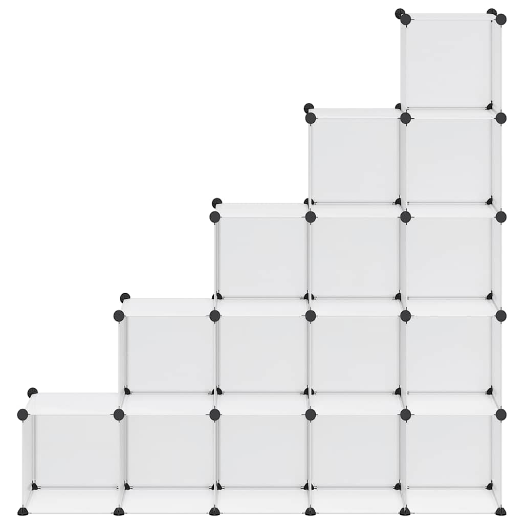 kubeformede opbevaringskasser 15 stk. PP transparent