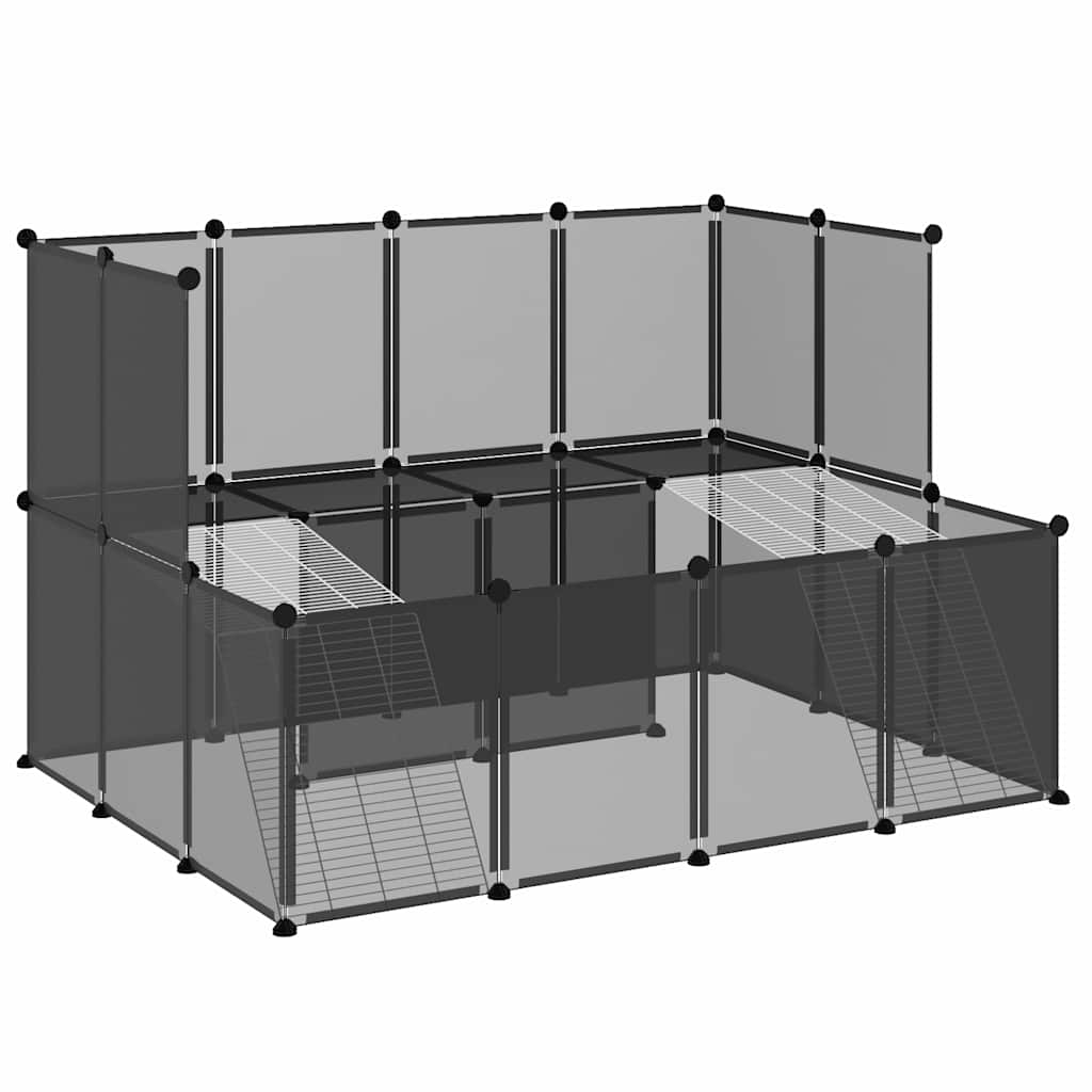 lille dyrebur 143x107x93 cm PP og stål sort