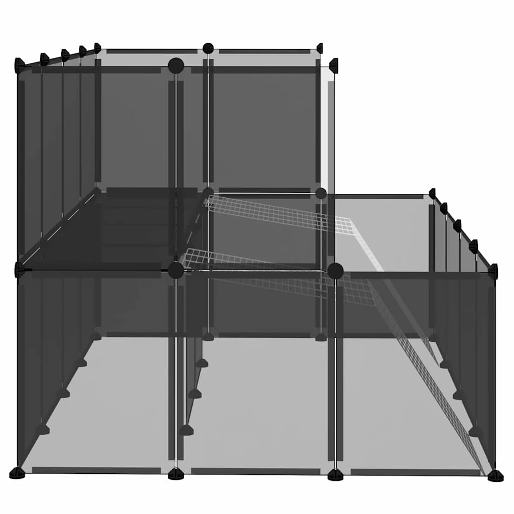lille dyrebur 143x107x93 cm PP og stål sort