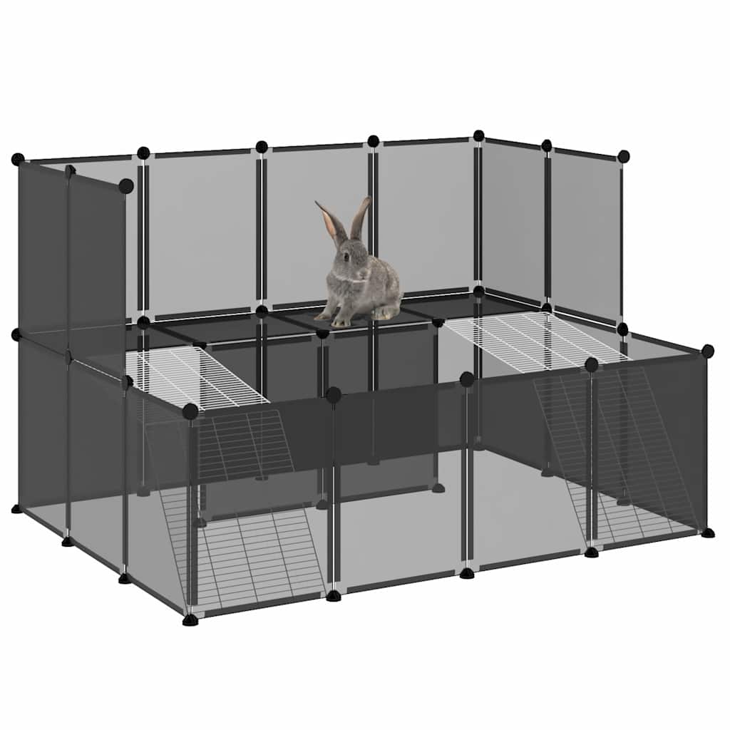 lille dyrebur 143x107x93 cm PP og stål sort