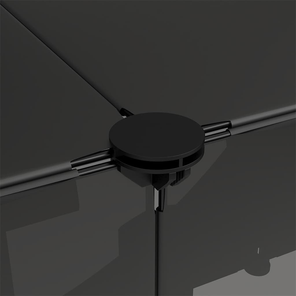lille dyrebur 143x107x93 cm PP og stål sort