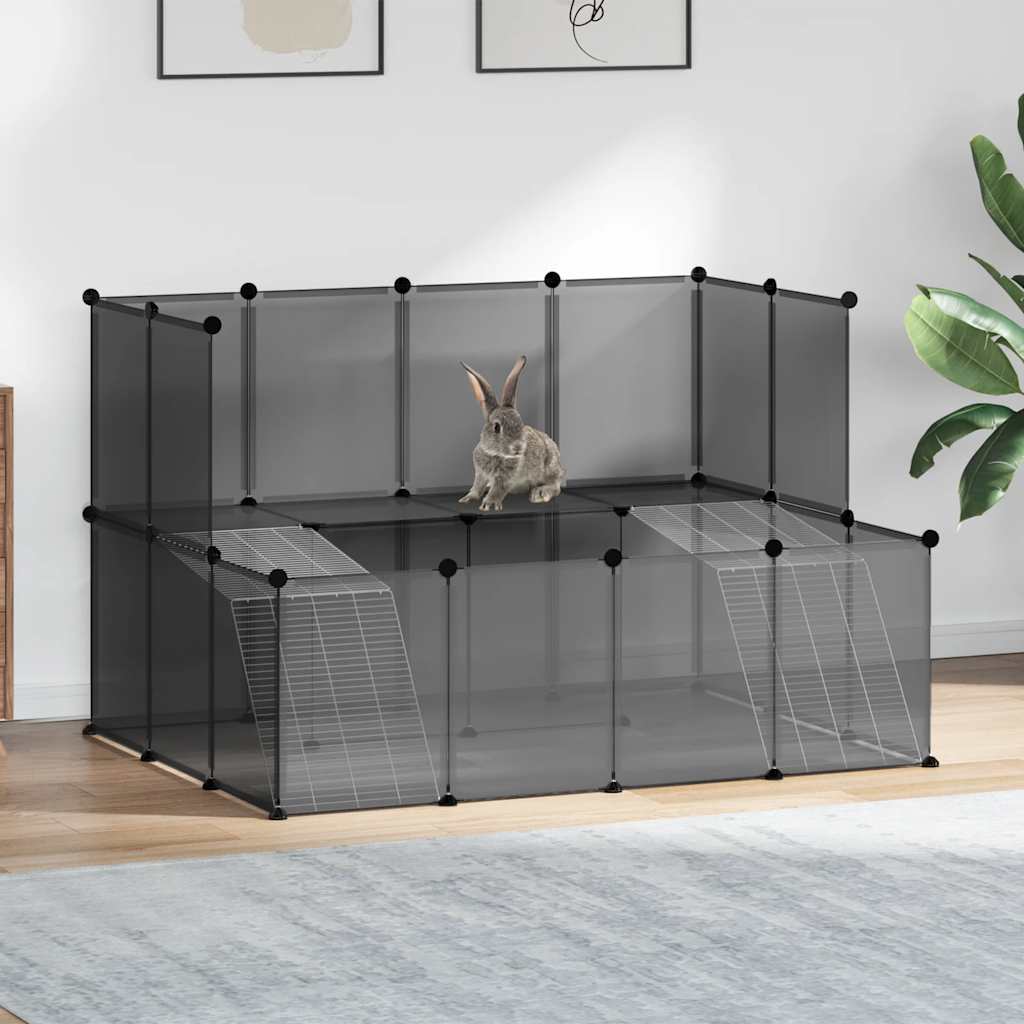 lille dyrebur 143x107x93 cm PP og stål sort
