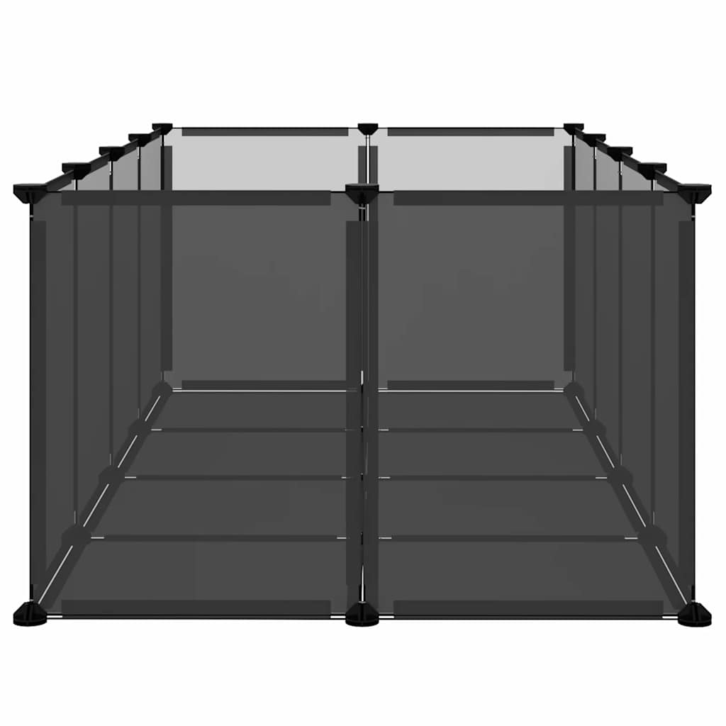 lille dyrebur 144x74x46,5 cm PP og stål sort