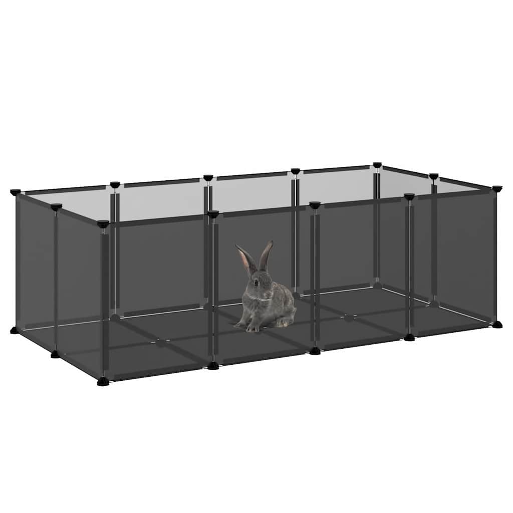 lille dyrebur 144x74x46,5 cm PP og stål sort