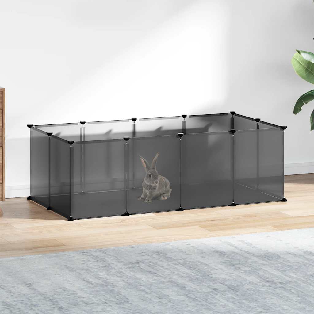 lille dyrebur 144x74x46,5 cm PP og stål sort