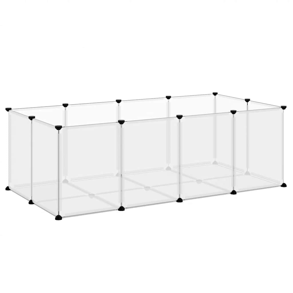 lille dyrebur 144x74x46,5 cm PP og stål transparent