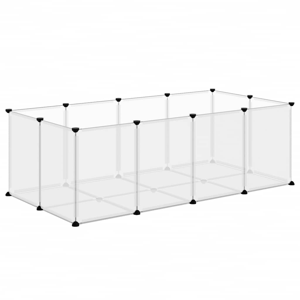 lille dyrebur 144x74x46,5 cm PP og stål transparent