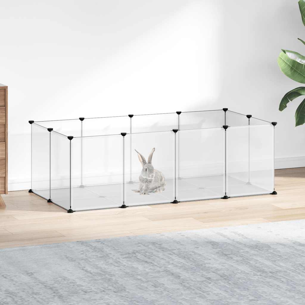 lille dyrebur 144x74x46,5 cm PP og stål transparent