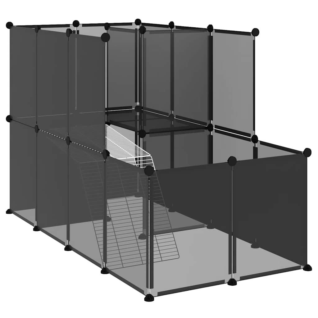 lille dyrebur 142x74x93 cm PP og stål sort