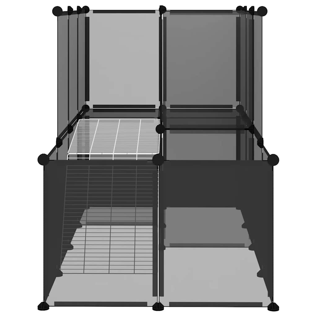 lille dyrebur 142x74x93 cm PP og stål sort