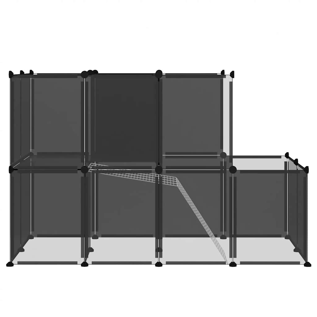 lille dyrebur 142x74x93 cm PP og stål sort