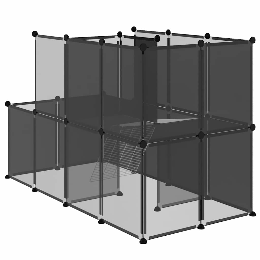 lille dyrebur 142x74x93 cm PP og stål sort