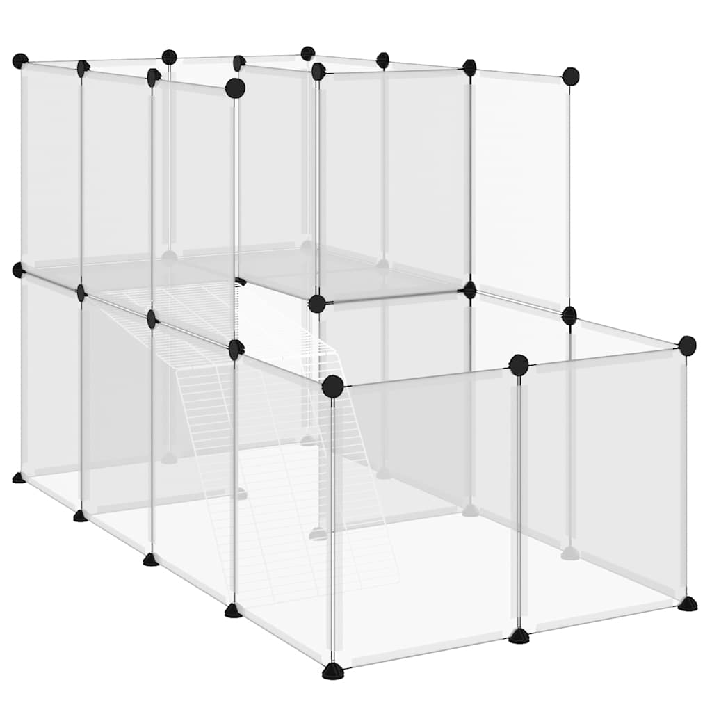 lille dyrebur 142x74x93 cm PP og stål transparent