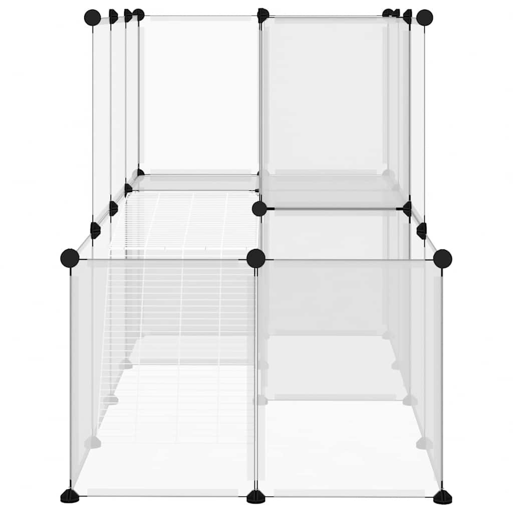 lille dyrebur 142x74x93 cm PP og stål transparent