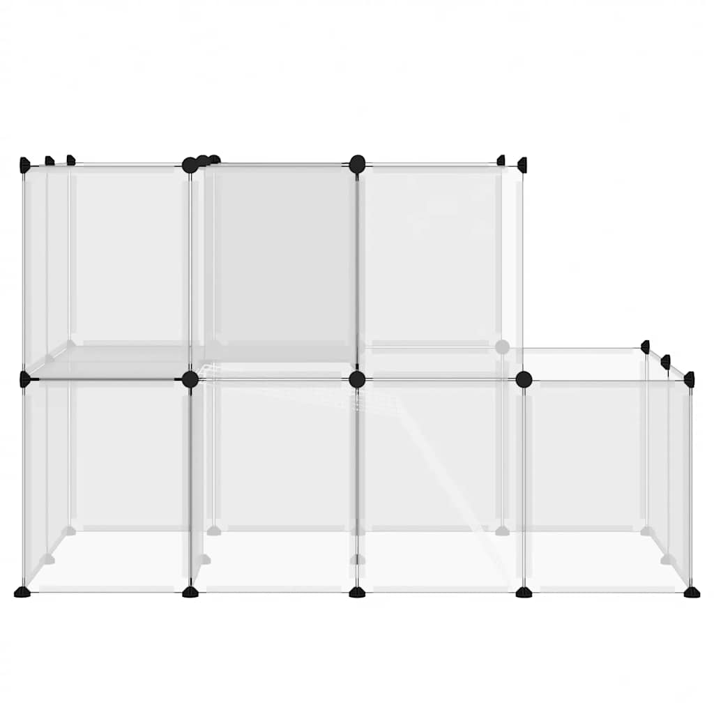 lille dyrebur 142x74x93 cm PP og stål transparent