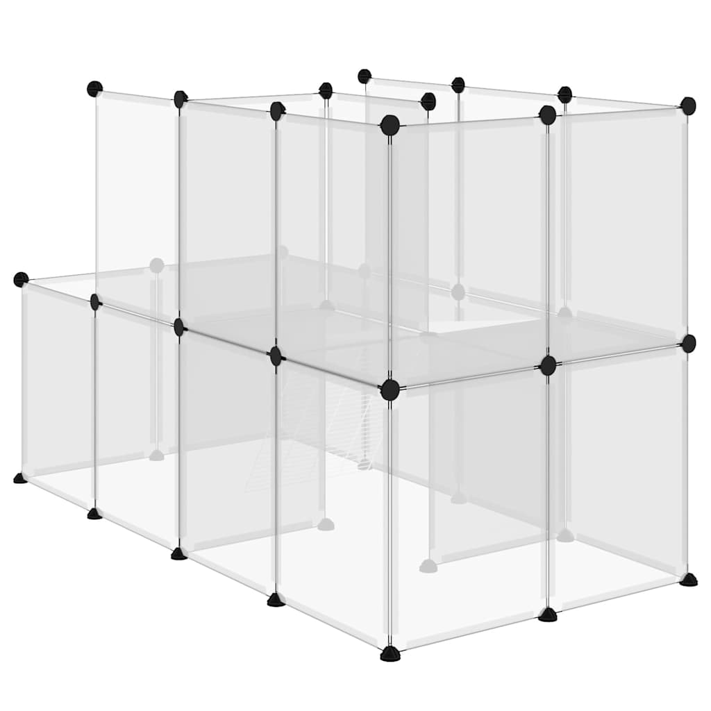 lille dyrebur 142x74x93 cm PP og stål transparent