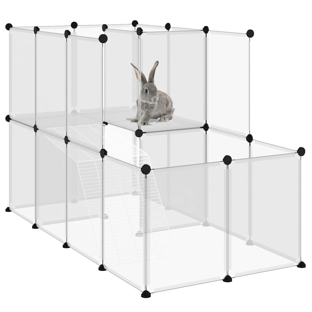 lille dyrebur 142x74x93 cm PP og stål transparent