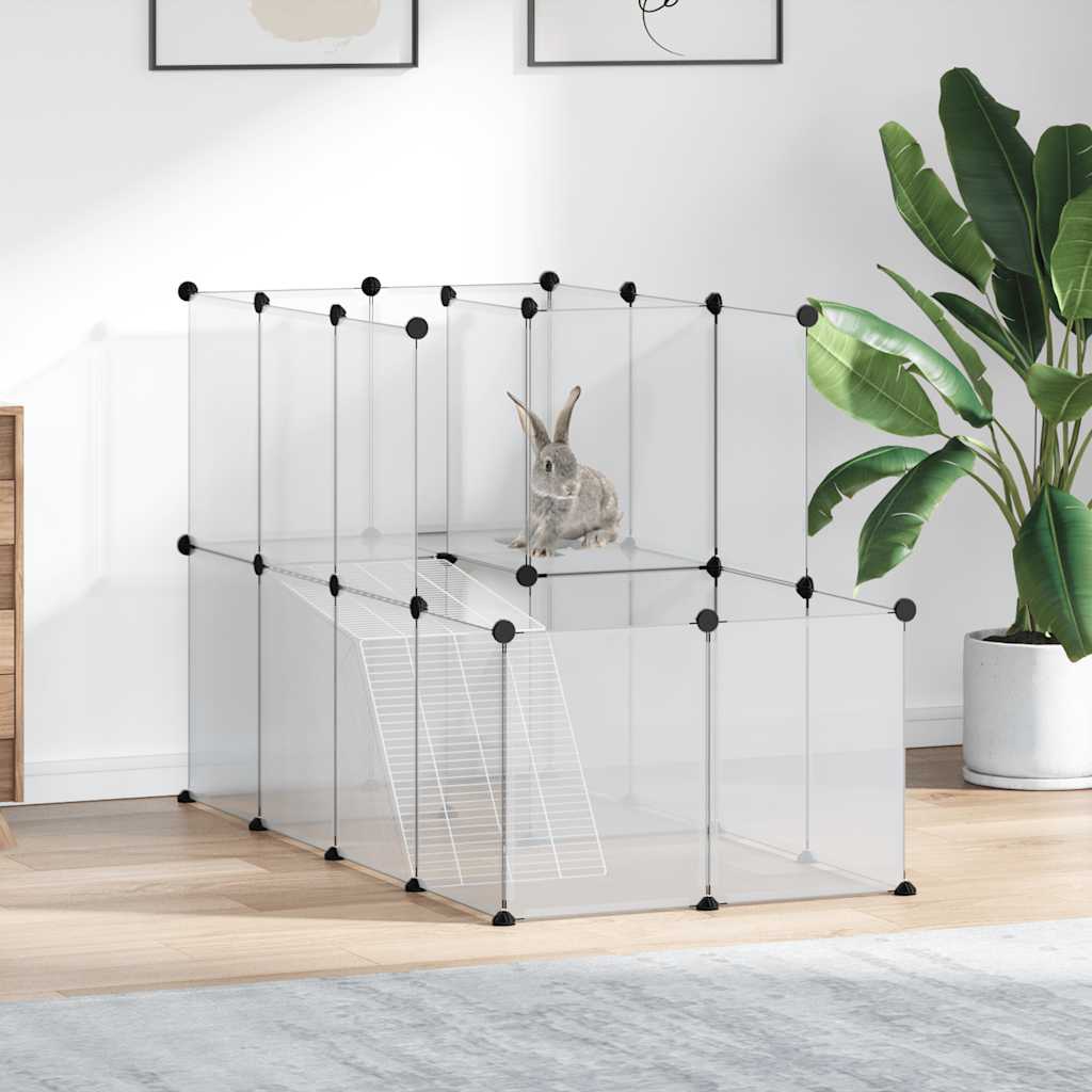 lille dyrebur 142x74x93 cm PP og stål transparent