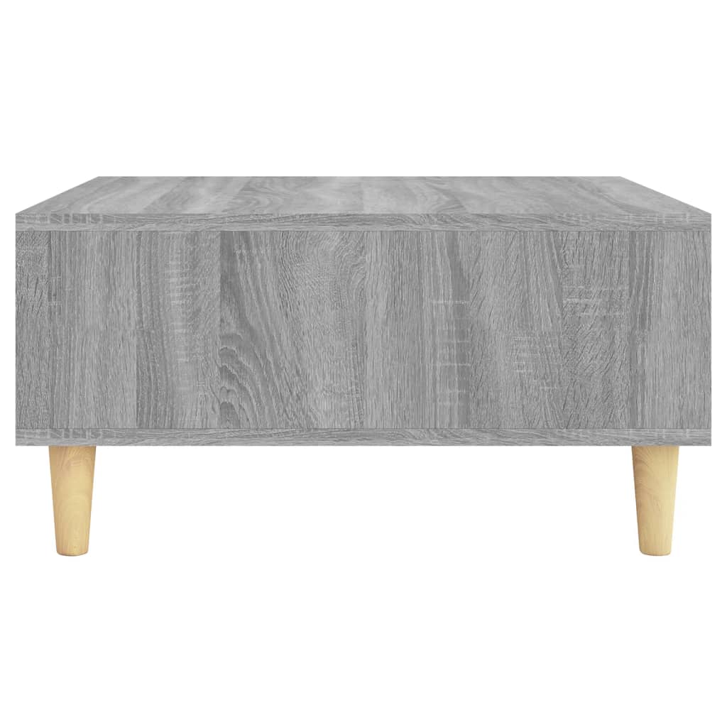 sofabord 60x60x30 cm konstrueret træ grå sonoma-eg