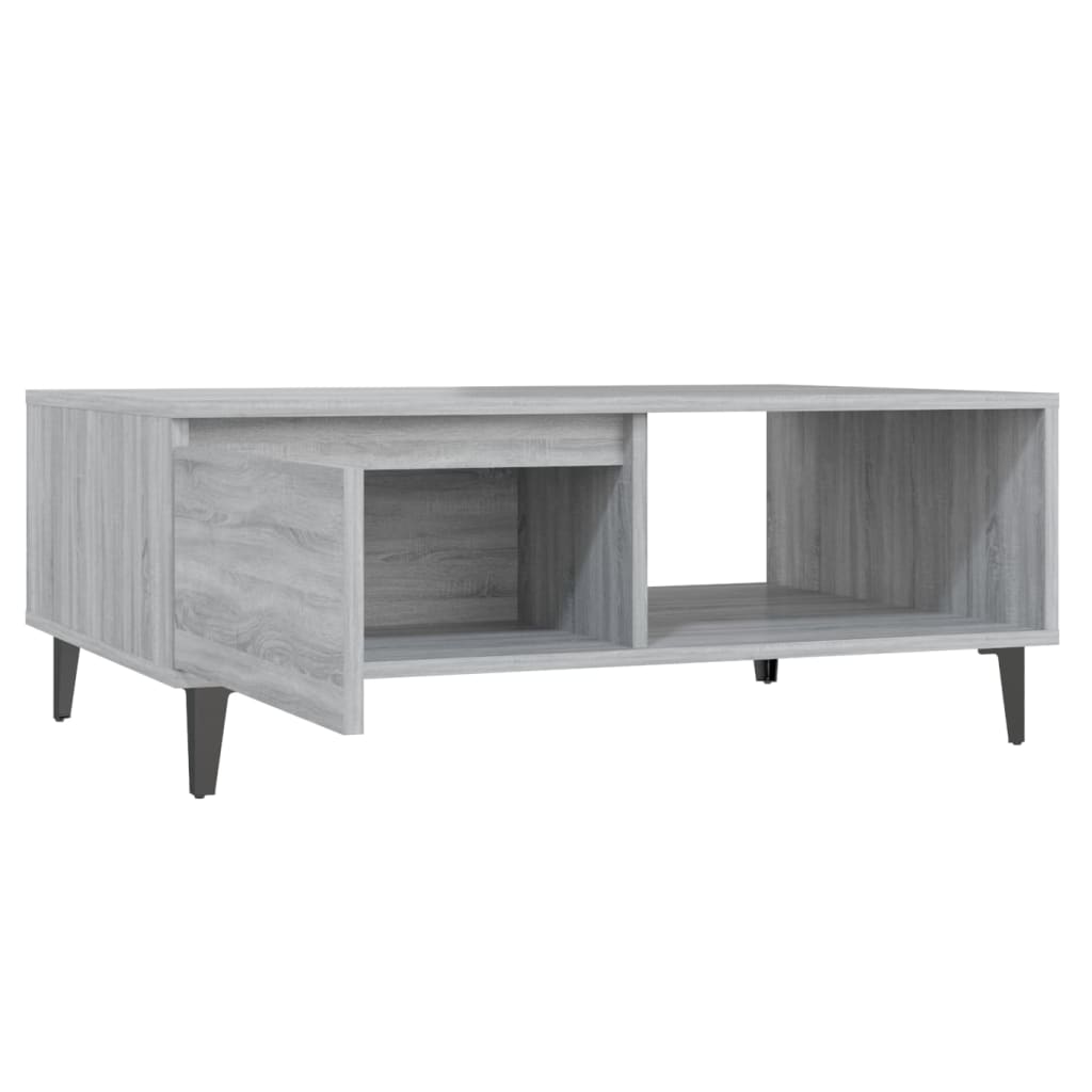 sofabord 90x60x35 cm konstrueret træ grå sonoma-eg