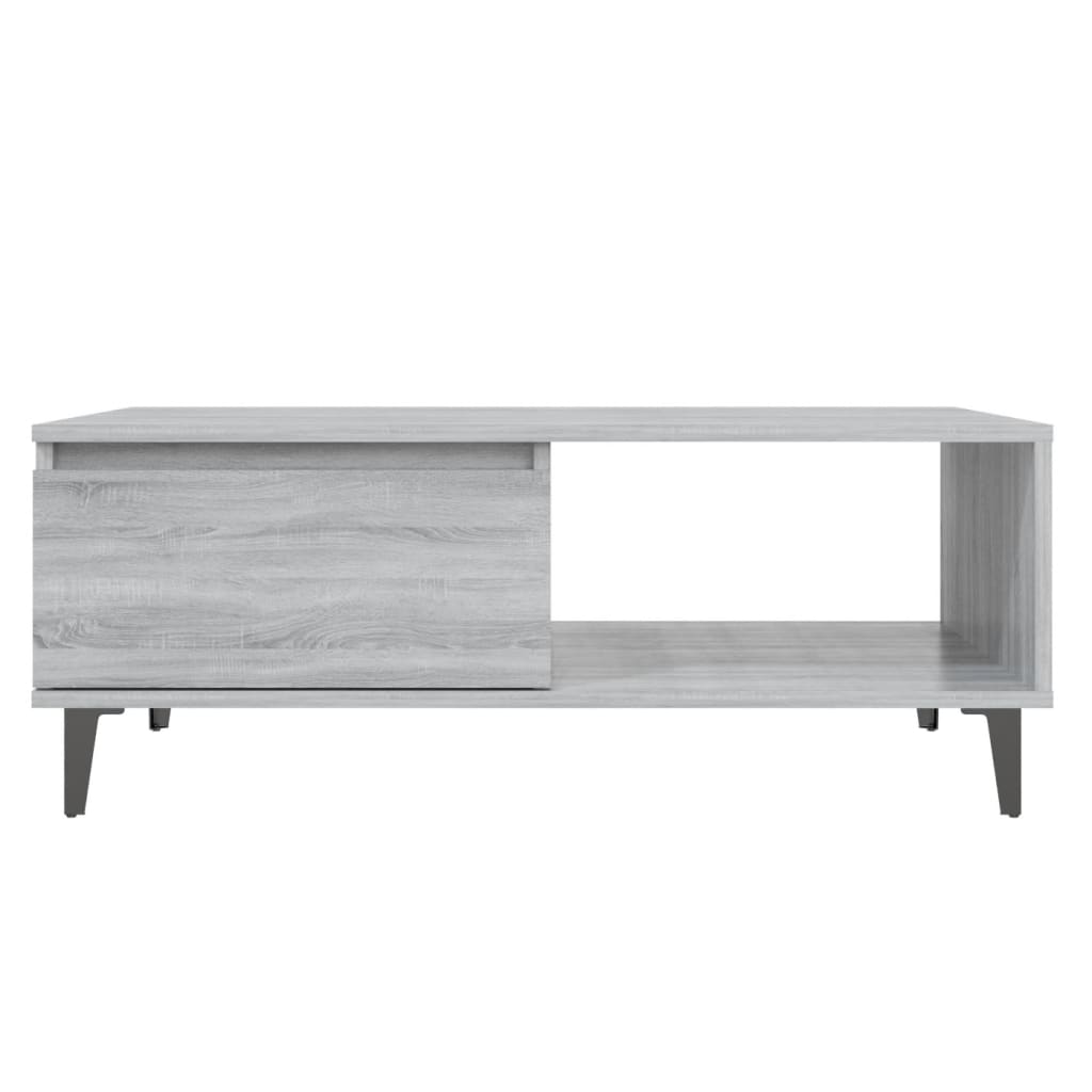 sofabord 90x60x35 cm konstrueret træ grå sonoma-eg