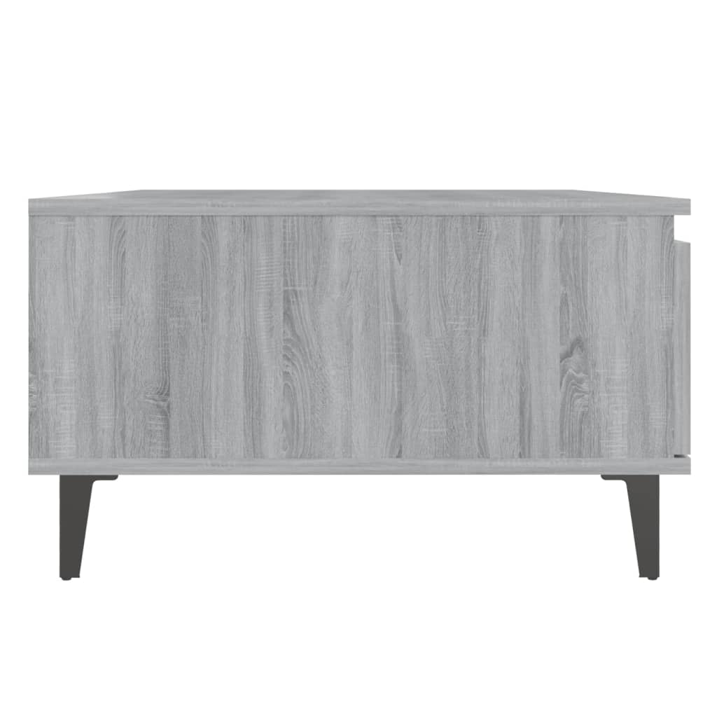 sofabord 90x60x35 cm konstrueret træ grå sonoma-eg