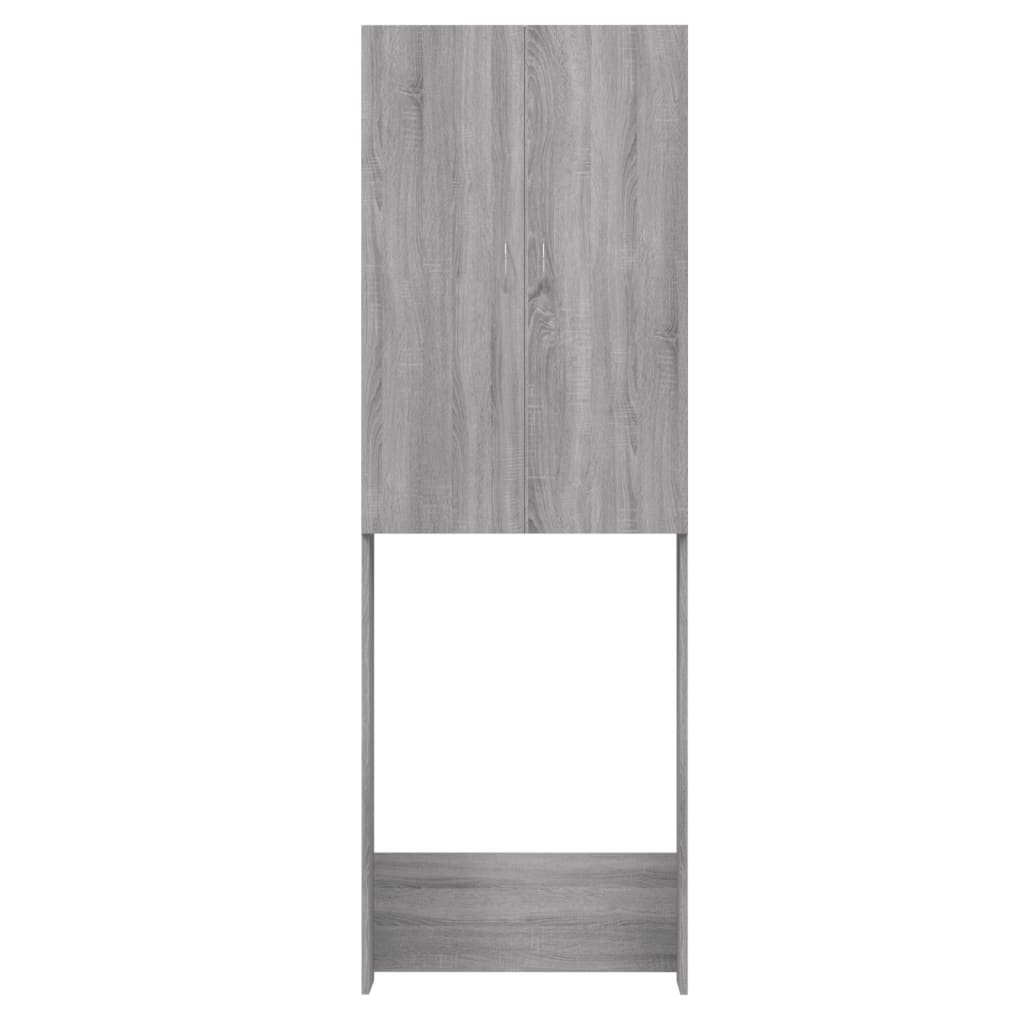 vaskemaskineskab 64x25,5x190 cm grå sonoma-eg