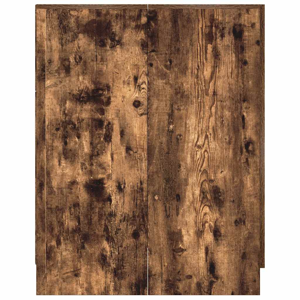 vaskemaskineskab 71x71,5x91,5 cm røget egetræsfarve