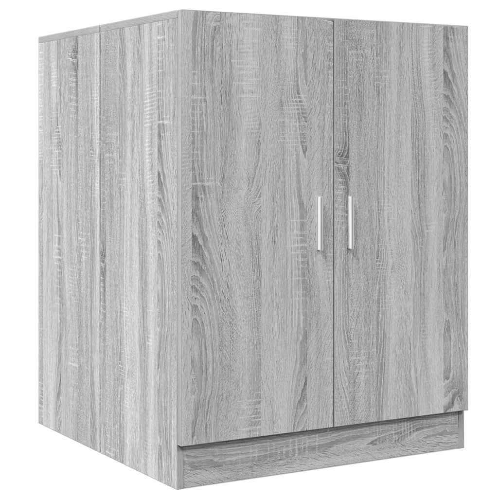 vaskemaskineskab 71x71,5x91,5 cm grå sonoma-eg