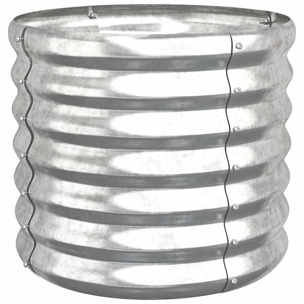 plantekrukke 40x40x36 cm galvaniseret stål sølvfarvet