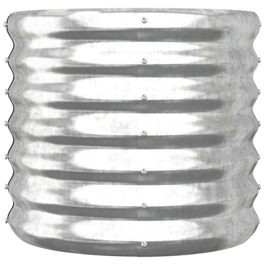 plantekrukke 40x40x36 cm galvaniseret stål sølvfarvet