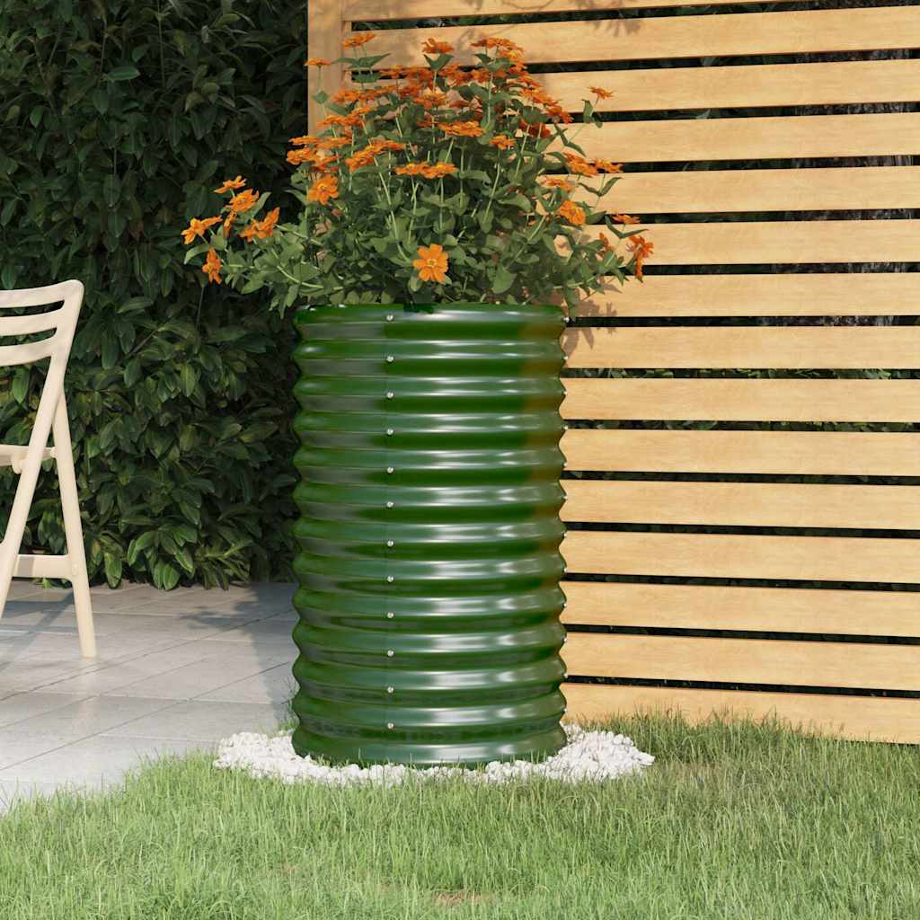 plantekrukke 40x40x68 cm galvaniseret stål grøn