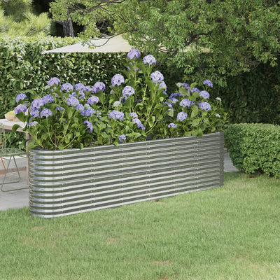 plantekasse 260x40x68 cm galvaniseret stål sølvfarvet