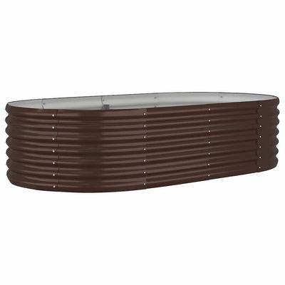 plantekasse 152x80x36 cm galvaniseret stål brun