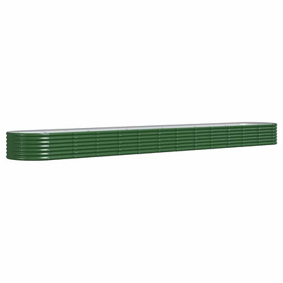 plantekasse 512x80x36 cm galvaniseret stål grøn
