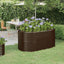 plantekasse 152x80x68 cm galvaniseret stål brun